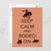 カウボーイの女性のカーボーイのギフトの平静そしてロデオを保って下さい ポストカード (正面/裏面)