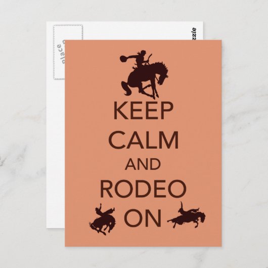 カウボーイの女性のカーボーイのギフトの平静そしてロデオを保って下さい ポストカード (正面/裏面)