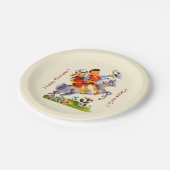 カウボーイの女性のカーボーイのパーティー ペーパープレート (アングル)