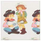 カウボーイの女性のカーボーイ ファブリック (クローズアップ)