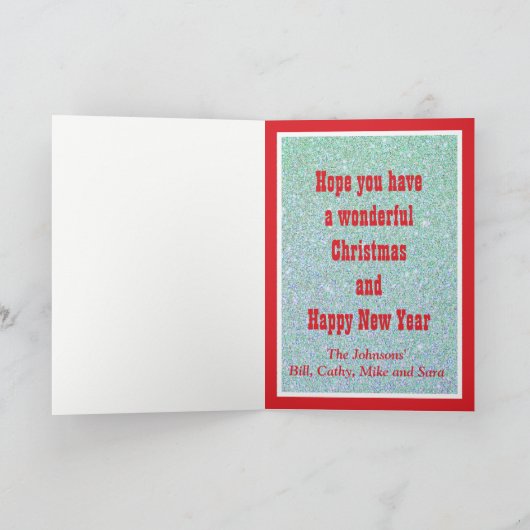 カウボーイの子供および馬の漫画の休日カード シーズンカード (内部)