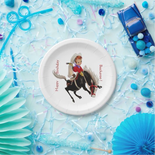 カウボーイの子供のパーティー ペーパープレート (パーティー)