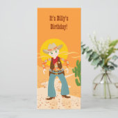 カウボーイの子供の誕生日のパーティの招待状 招待状 (スタンド正面)