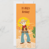 カウボーイの子供の誕生日のパーティの招待状 招待状 (正面)