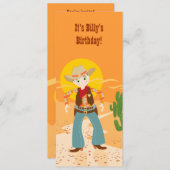 カウボーイの少年の誕生日パーティーの招待状 招待状 (正面/裏面)