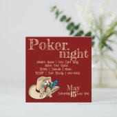 カウボーイの帽子と遊戯札と孔雀の羽 招待状 (スタンド正面)