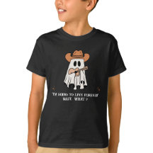 カウボーイの幽霊ギターのハロウィンTシャツ(子供用)