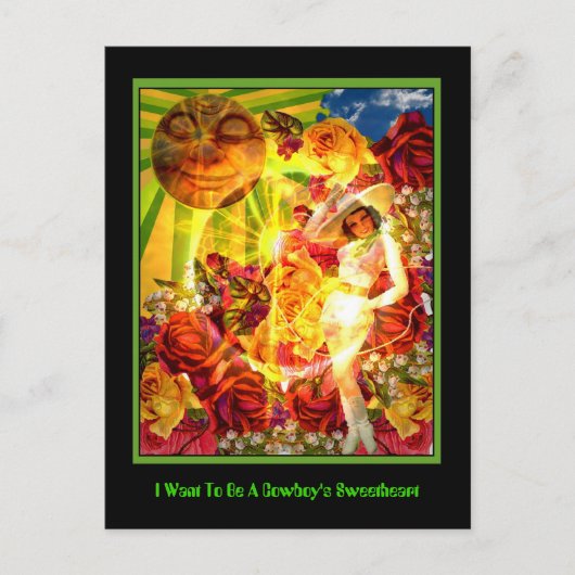 カウボーイの恋人になりたい ポストカード (正面)