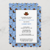 カウボーイの採用のベビーシャワーの招待 招待状 (正面/裏面)