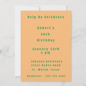 カウボーイの料理 グリル オーダーメイド 招待状 (裏面)