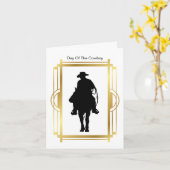 カウボーイの日 カスタマイズ可能 グリーティングカード (黄色い花)