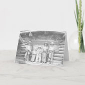 カウボーイの服を着た子どもたちの写真 カード (正面)