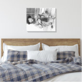 カウボーイの格好をした少年おもちゃ キャンバスプリント (インサイチュ (寝室))