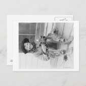 カウボーイの格好をした少年おもちゃ ポストカード (正面/裏面)