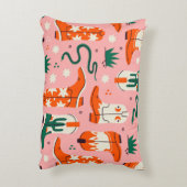 カウボーイの様々なブーツの柄 アクセントクッション (裏面(縦))