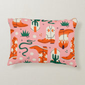 カウボーイの様々なブーツの柄 アクセントクッション (裏面)