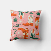 カウボーイの様々なブーツの柄 クッション (裏面)