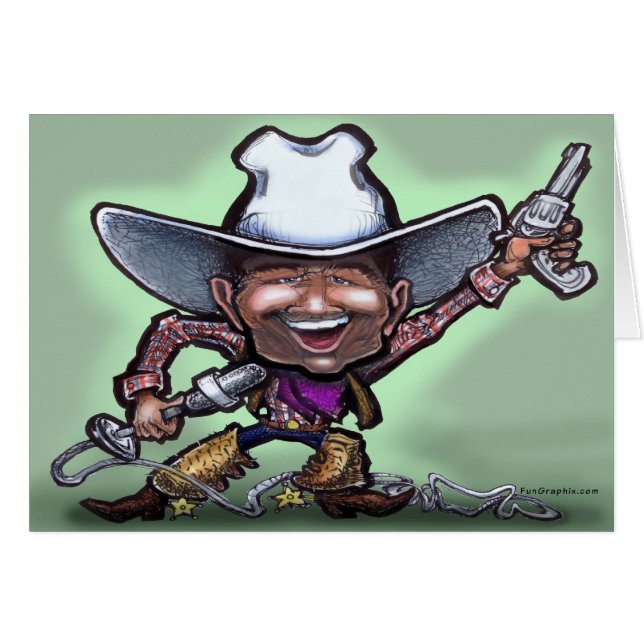 カウボーイの歌手カード (正面横)