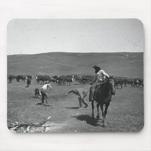 カウボーイの決め付けること マウスパッド (正面)