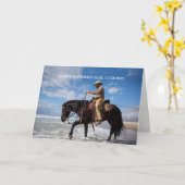 カウボーイの父の日 カード (黄色い花)