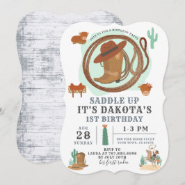 カウボーイの男の子の誕生日招待状 招待状