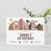 カウボーイの男の子の誕生日招待状 招待状 (スタンド正面)