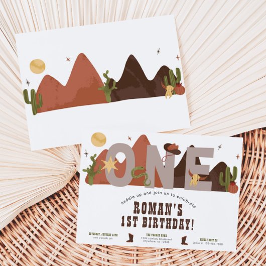 カウボーイの男の子の誕生日招待状 招待状