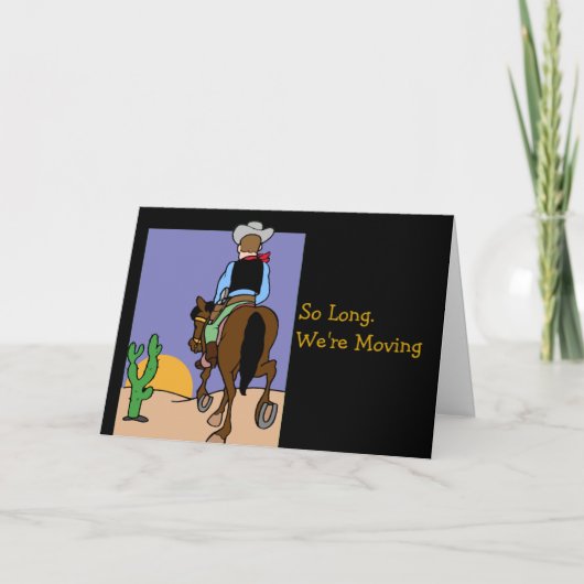 カウボーイの移動通知 案内状 (正面)