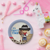 カウボーイの紙皿 ペーパープレート (パーティー)