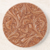 カウボーイの西欧諸国のパターンによって用具を使われる革 コースター (正面)