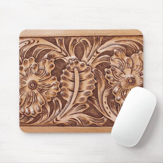 カウボーイの西欧諸国のパターンによって用具を使われる革 マウスパッド (マウス)