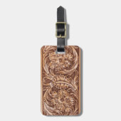 カウボーイの西欧諸国のパターンによって用具を使われる革 ラゲッジタグ (正面縦)