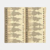 カウボーイの西部の集合のフリースブランケット50" x60 " フリースブランケット (正面(横))