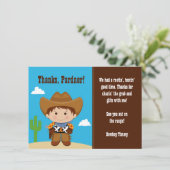 カウボーイの誕生会のサンキューカード サンキューカード (スタンド正面)