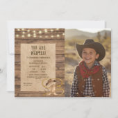 カウボーイの誕生日おめでとう 招待状 (正面)