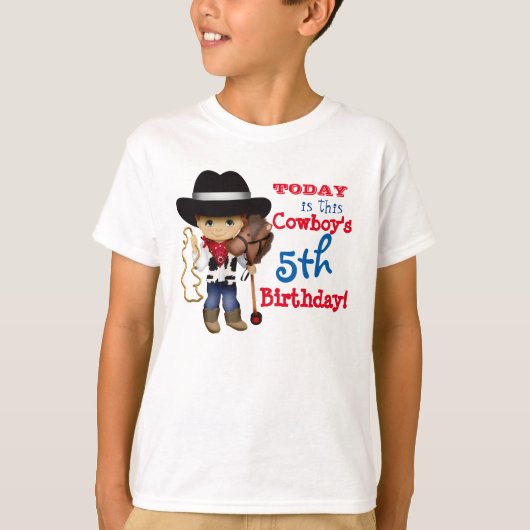 カウボーイの誕生日のTシャツ Tシャツ (正面)