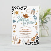 カウボーイの誕生日パーティー招待状 招待状 (スタンド正面)