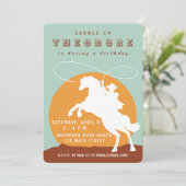 カウボーイの誕生日パーティー招待状 招待状 (スタンド正面)