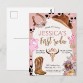 カウボーイの誕生日パーティー　ファーストロデオ ポストカード (正面/裏面)