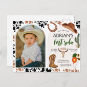 カウボーイの誕生日パーティー　ファーストロデオ ポストカード (正面/裏面)