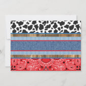 カウボーイの誕生日招待状を探しています - ウェスタンテーマ 招待状 (裏面)