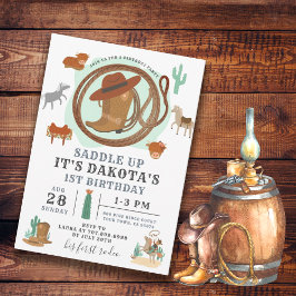 カウボーイの誕生日招待状 招待状