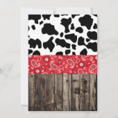 カウボーイの誕生日招待状 招待状 (裏面)