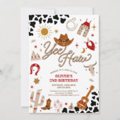 カウボーイの誕生日招待状（男の子） 招待状 (正面)