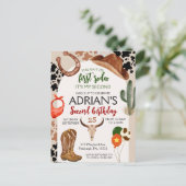 カウボーイの誕生日2歳 ロデオ誕生日パーティー ポストカード (スタンド正面)