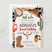 カウボーイの誕生日2歳 ロデオ誕生日パーティー ポストカード (正面/裏面)