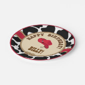 カウボーイの誕生日、カスタマイズ可能なプレート ペーパープレート (アングル)