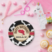 カウボーイの誕生日、カスタマイズ可能なプレート ペーパープレート (パーティー)