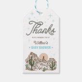 カウボーイの赤ちゃんのシャワーパーティーの景品 ギフトタグ (正面)