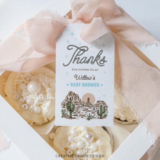 カウボーイの赤ちゃんのシャワーパーティーの景品 ギフトタグ